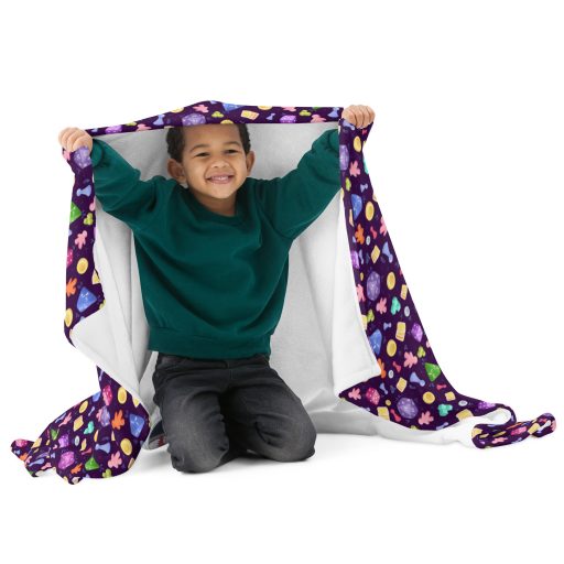 Purple Game Night Throw Blanket
