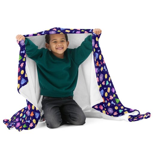 Blue Game Night Throw Blanket